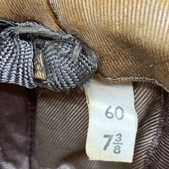 Brown Gray Blue made in Britain Tweed 100% Wool Hat 7 3/8 men’s - Picture 6 of 8